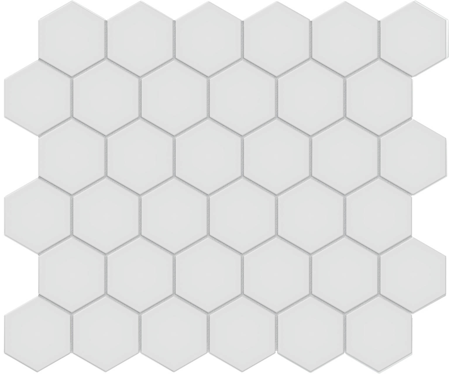 2" Gallery Grey Matte Hex Mosaic