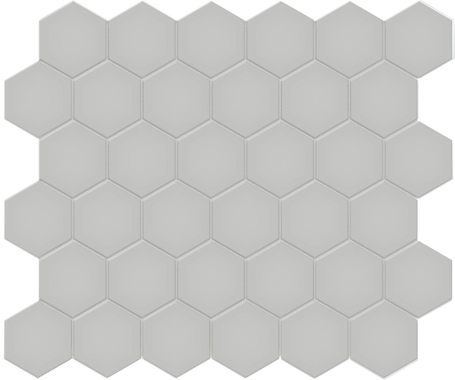 2" Loft Grey Matte Hex Mosaic