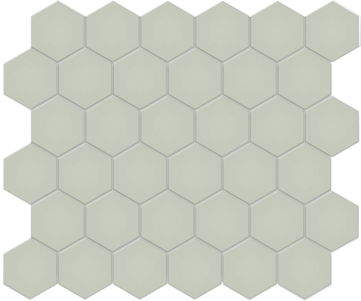 2" Soft Sage Matte Hex Mosaic