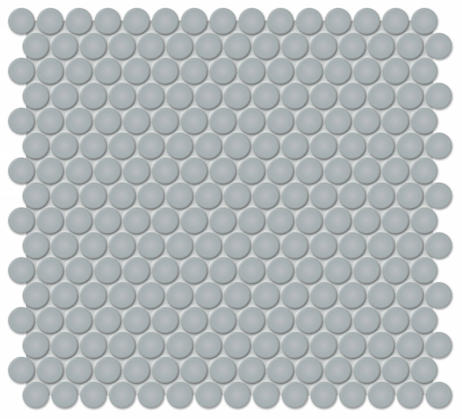 3/4″ Cloud Blue Matte Penny Round Mosaic