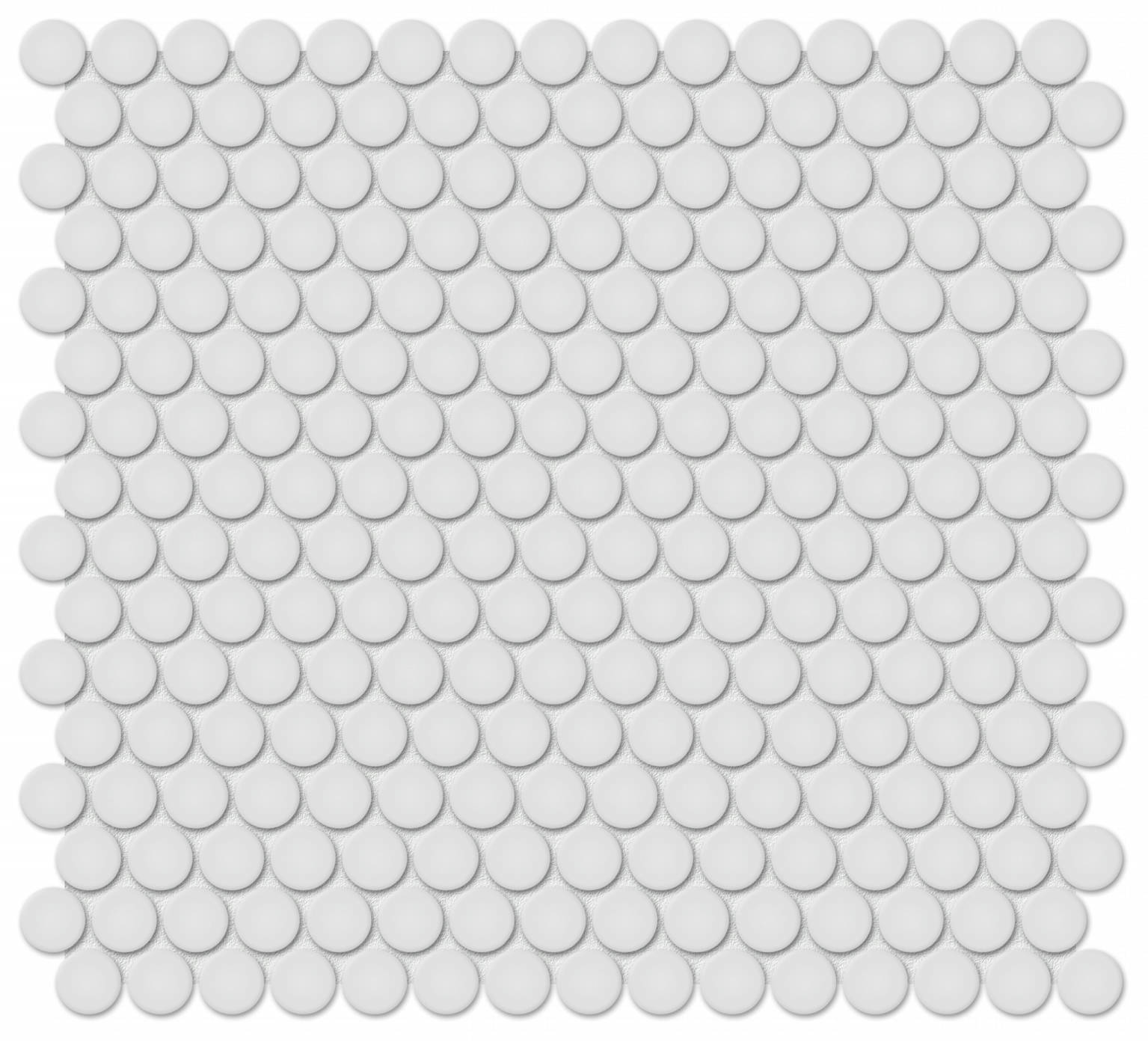 3/4" Gallery Grey Matte Penny Round Mosaic