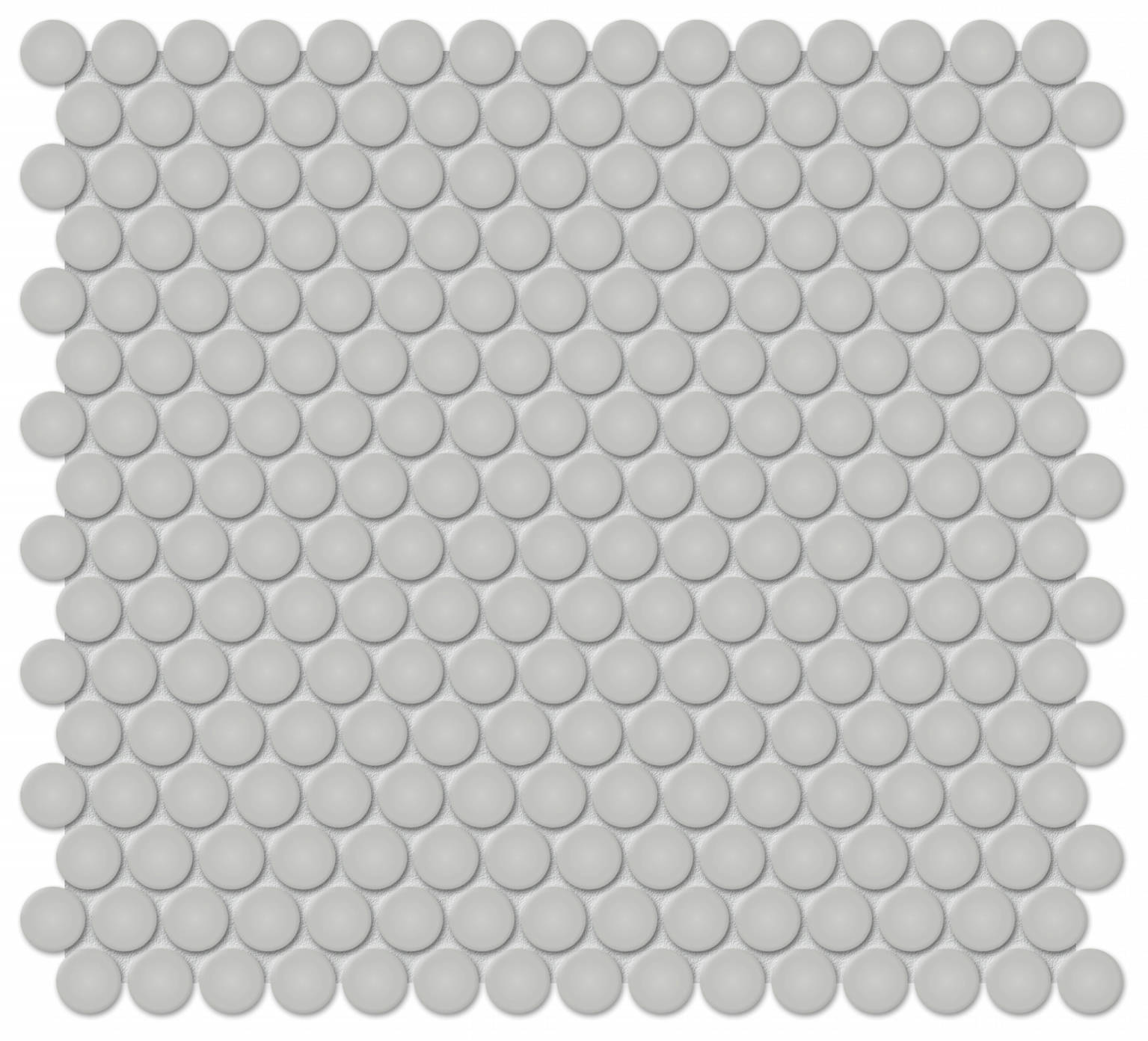 3/4" Loft Grey Glossy Penny Round Mosaic