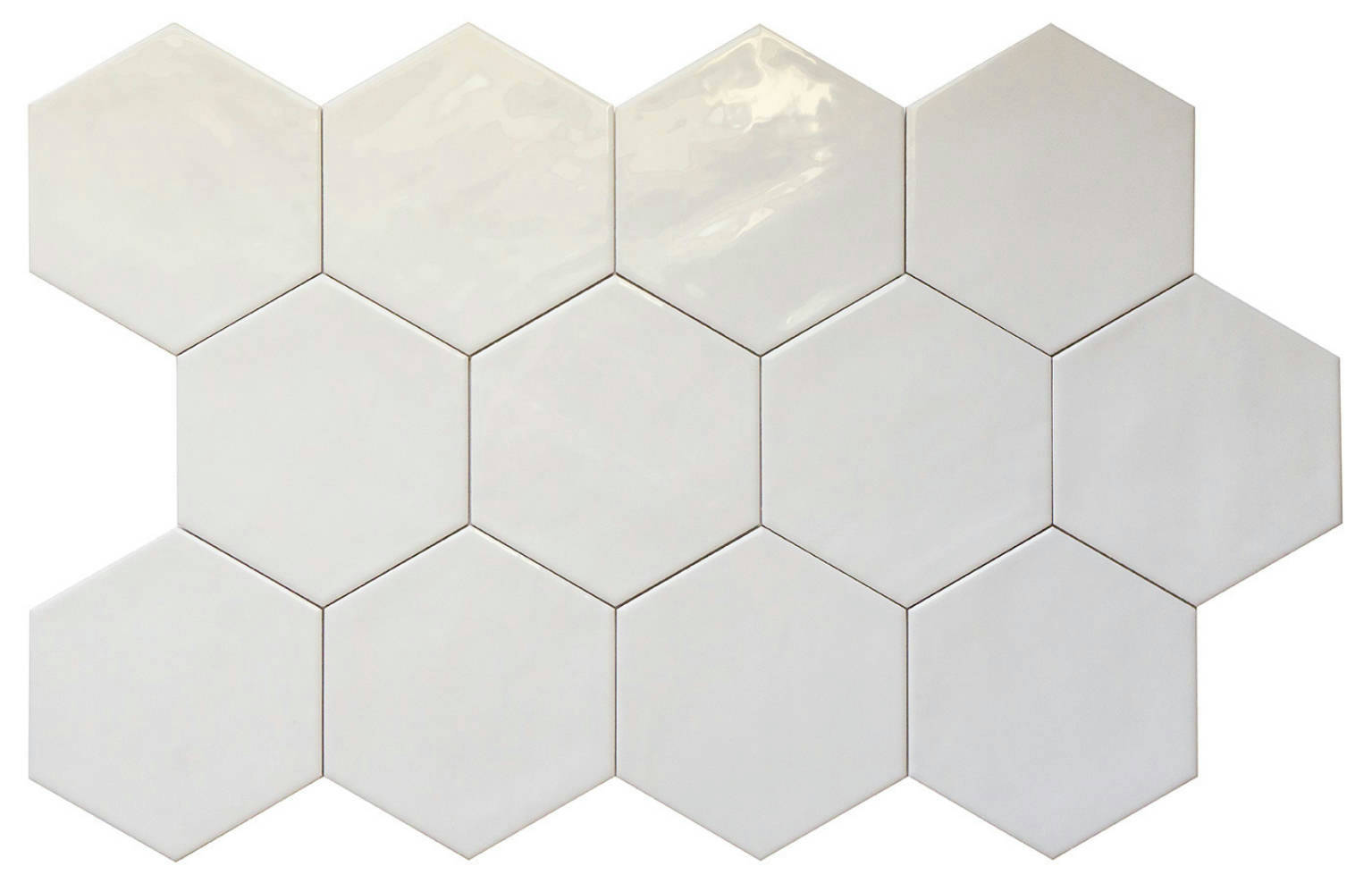 Ronda 5.5X6.3” White Hexagon
