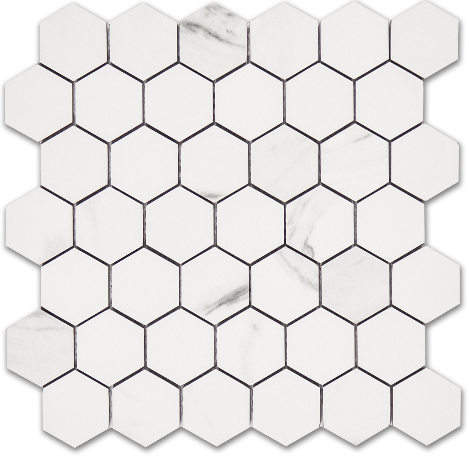 Treasure II Statuario 2×2 Polished Hexagon Mosaic