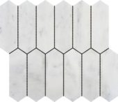 2"x6" Picket White Grey Marble | Marino Tile NY