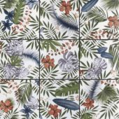 4"x4" Floral Palm Multicolor Mosaic | Marino Tile NY