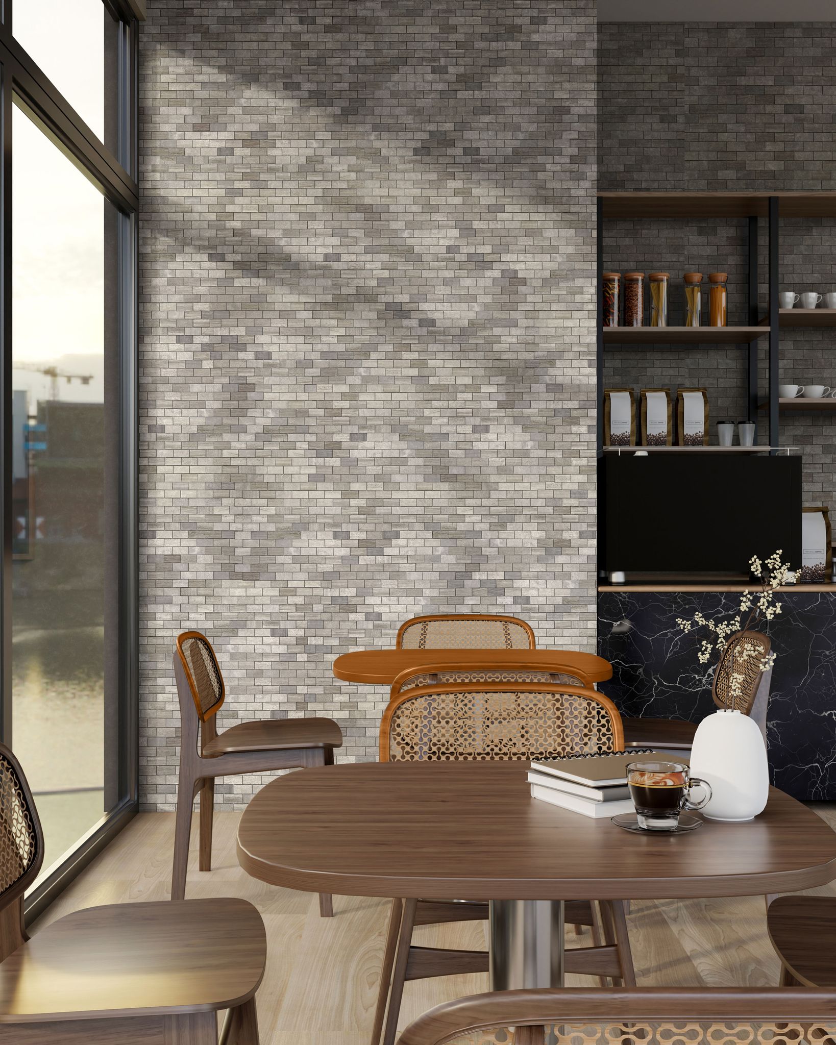 Brick Limestone Multi Finish Grey 3 | Marino Tile NY