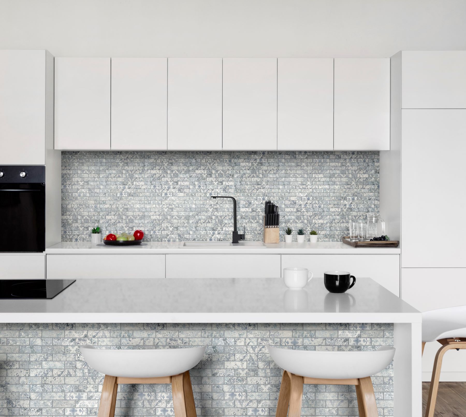 Grey Mix Pattern Deco Brick Matte Glazed Porcelain 1 | Marino Tile NY