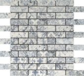 Grey Mix Pattern Deco Brick Matte Glazed Porcelain 1"x3" Mosaic | Marino Tile NY