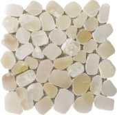 Onyx Light Beige Pebble Mosaic 12"x12" | Marino Tile NY