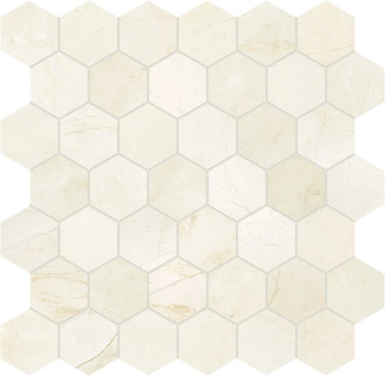 Avorio Crema 2 Hexagon Mosaic
