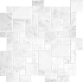 Bianco Venatino Mini Versailles Polished Mosaic | Marino Tile NY