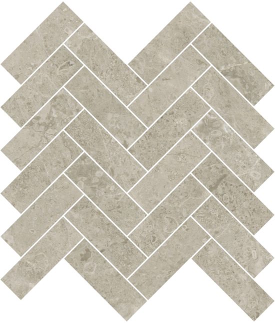 Ritz Gray 1.25×4 Herringbone Mosaic