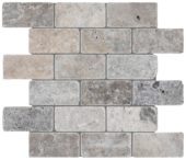 Silver Ash 2x4 Brick Mosaic | Marino Tile NY