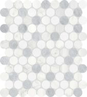 Utopio 1.25 Penny Round Polar Mosaic | Marino Tile NY