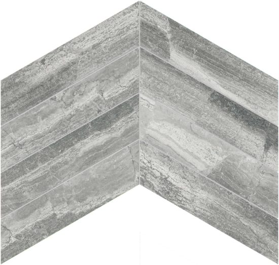 Volcana Notte 2x8.5 Chevron Mosaic