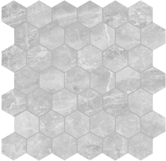 Plata Perla Grigia 2 Hexagon Matte | Marino Tile NY